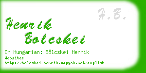 henrik bolcskei business card