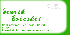 henrik bolcskei business card